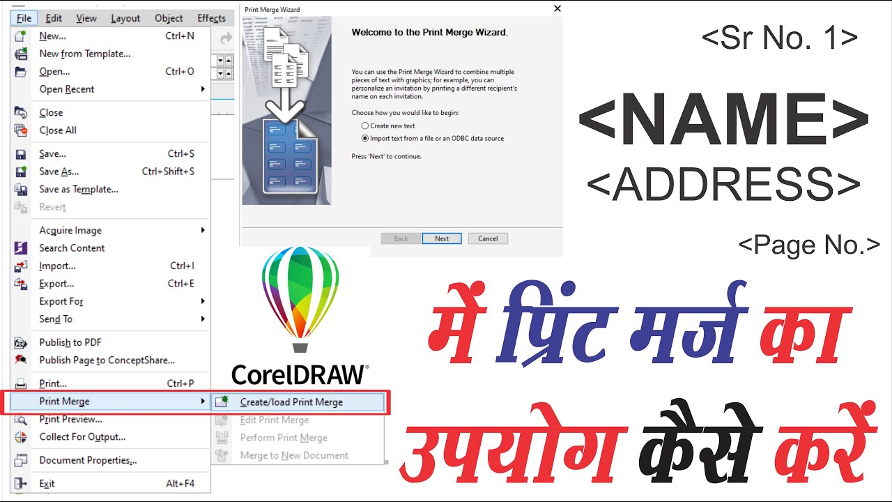 #PrintMerge How to Print Merge in Coreldraw from Excel || How to Print Merge in CorelDraw?