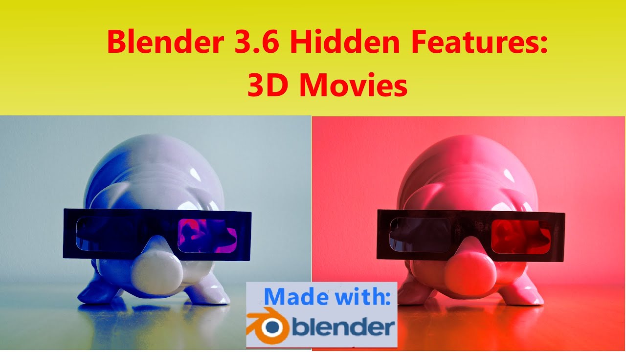 Blender 3.6 Hidden Features: 3D Movies! Use stereoscopy to create amazing pictures and movies!