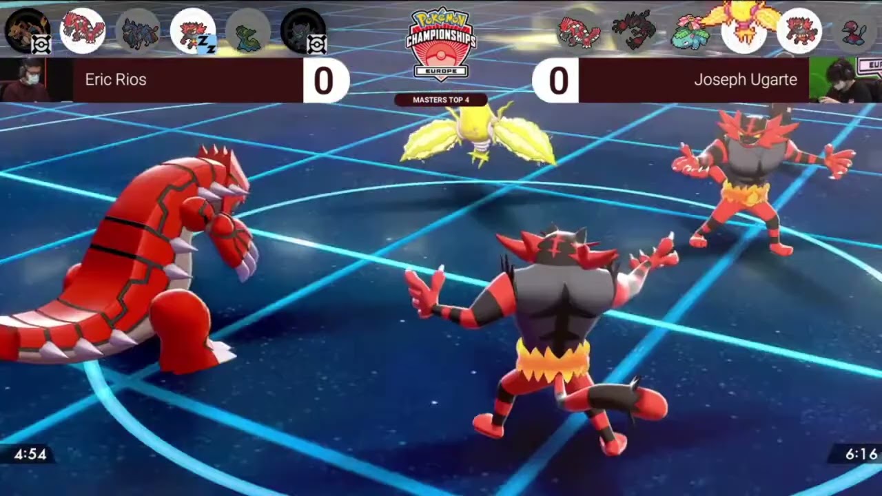 Чемпионат Европы по Pok&eacute;mon 2022: VGC, Топ-4: Джозеф Угарте против Эрика Риоса