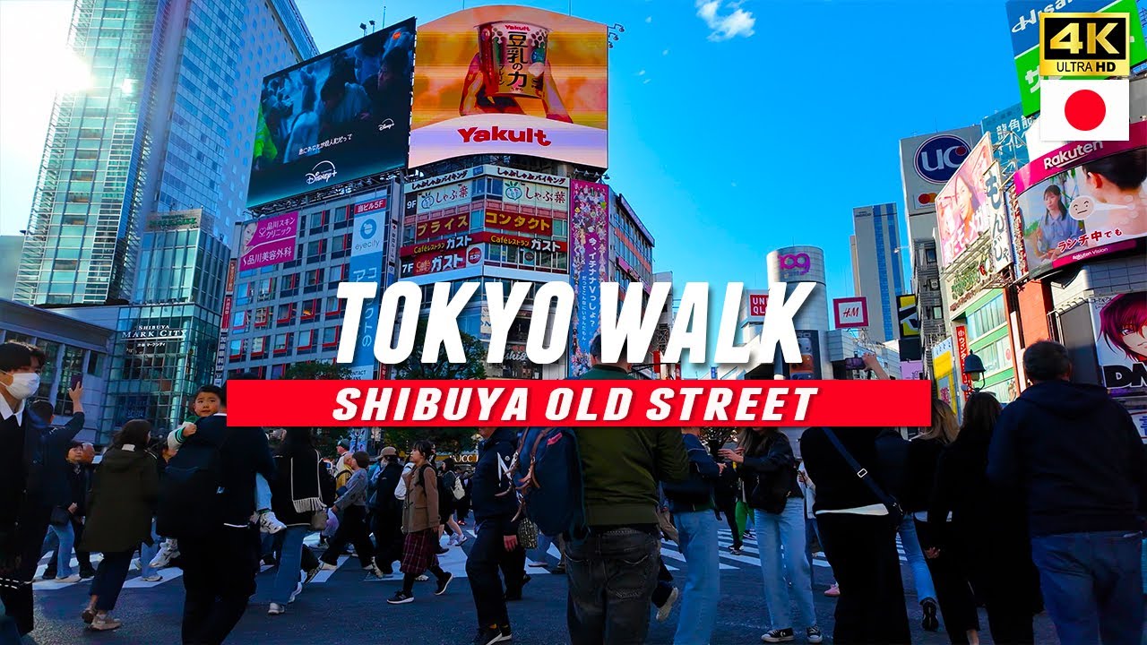 Japan travel / Tokyo Walk to Shibuya Dogenzaka via Chiyoda Inari Shrine / 4K UHD