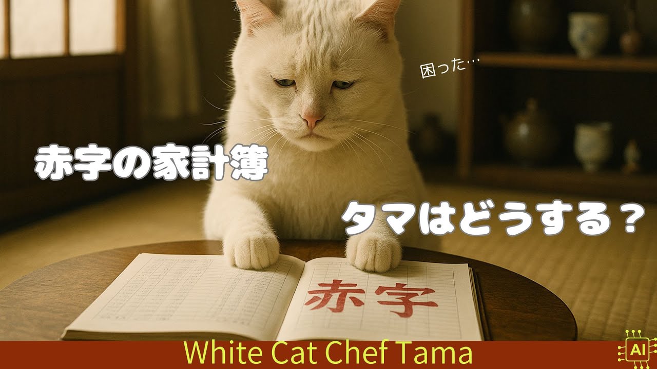 【AI猫 料理】赤字の家計簿！タマはお弁当をどう作る？