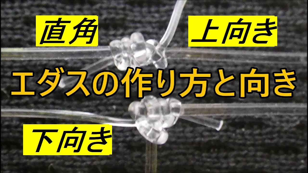 エダスの向きを変える結び方【八の字結び】枝スを好きな方向に出す方法