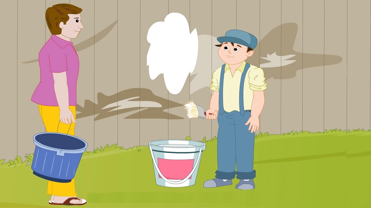 Tom Paints the Fence - English Story I Bedtime Story I Kids Stories I Animated Stories | Poems