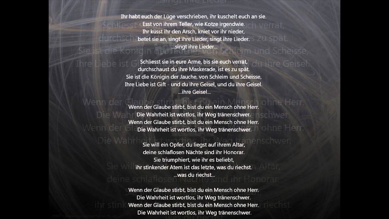 L&uuml;ge B&ouml;hse Onkelz Lyrics