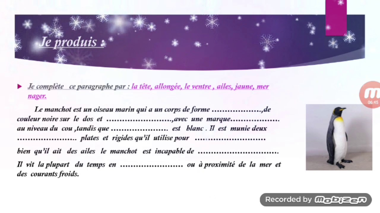 Expression écrite :décrire un animal pour les élèves du CE2
