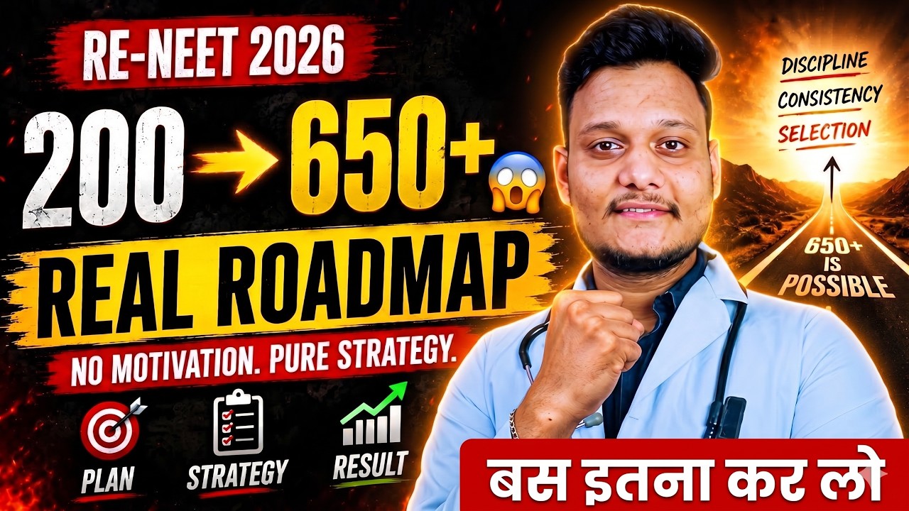 RE-NEET 2026 COMPLETE ROADMAP 🔥 || RE-NEET STRATEGY TO SCORE 650+ MARKS 🚀 | LAST CHANCE #reneet2026