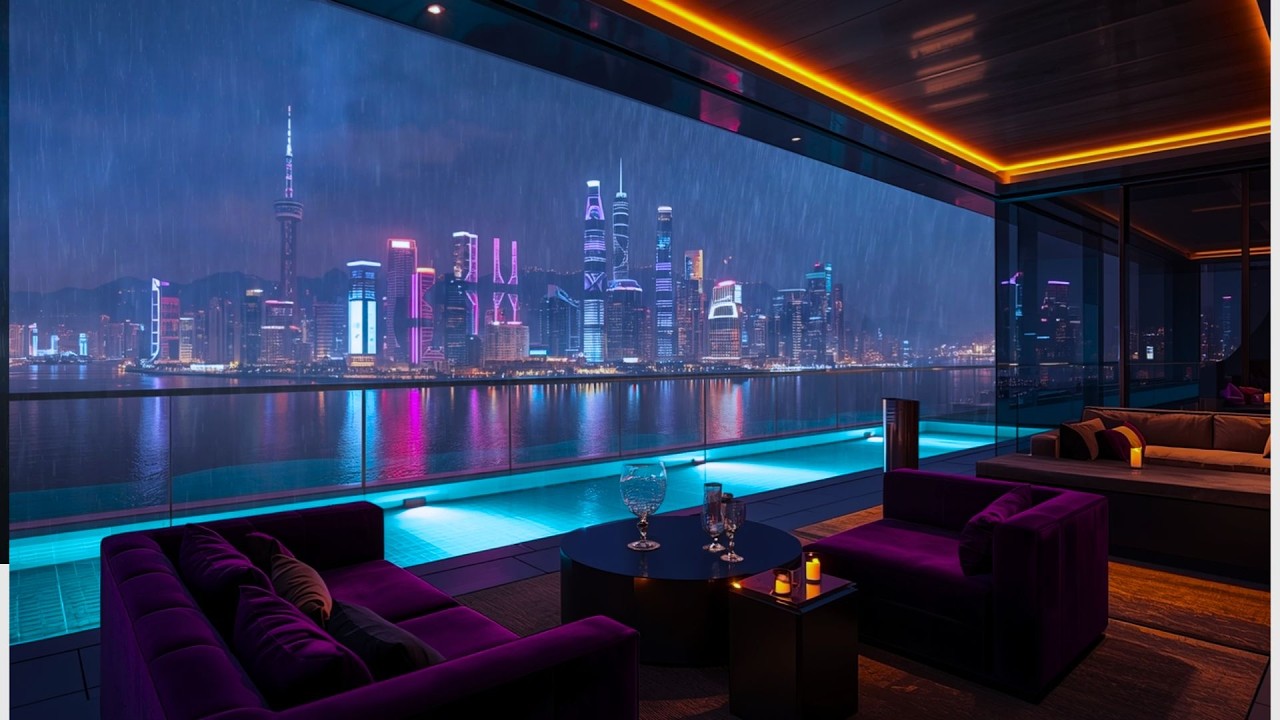 Rainy Night in a Luxury Penthouse 🌧️ | Lofi Beats to Chill & Focus