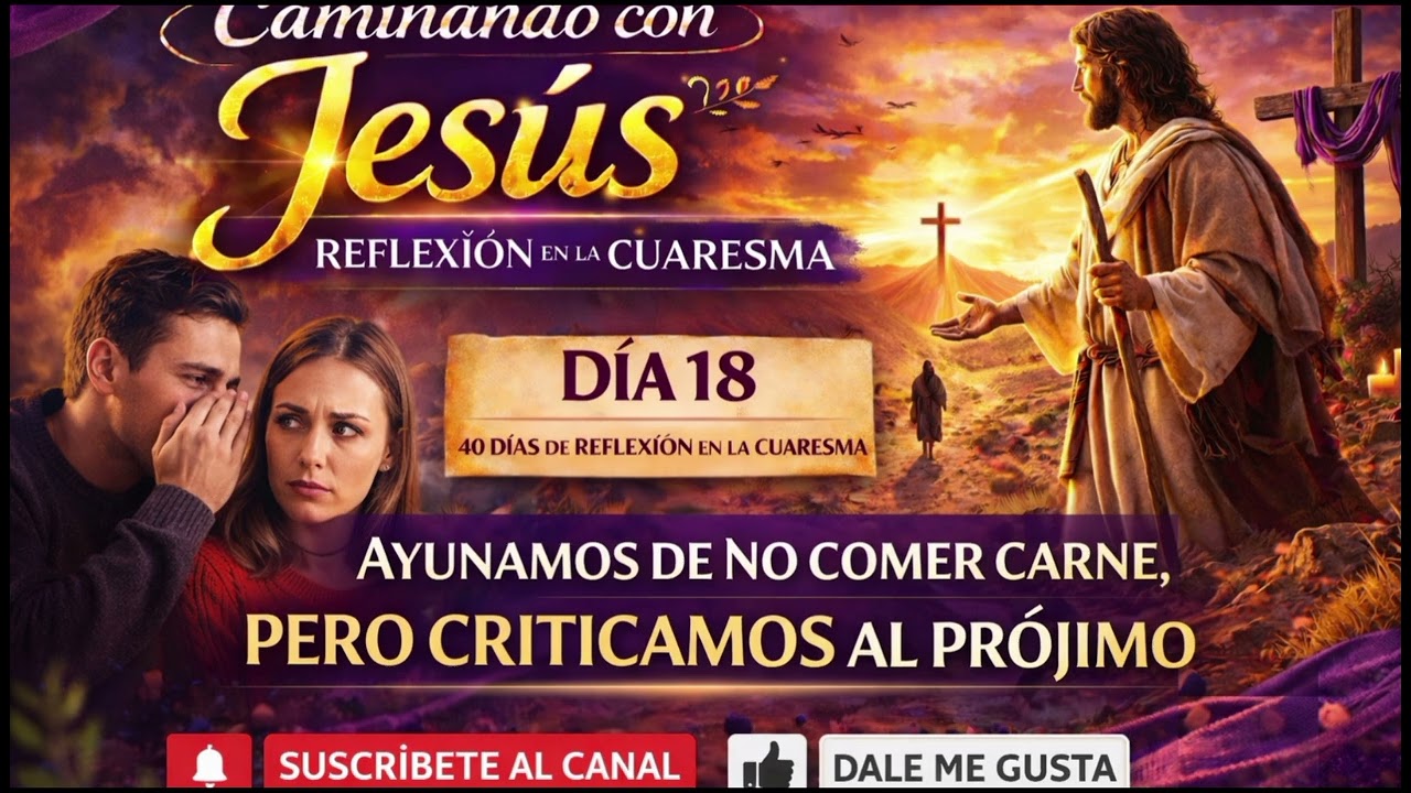 40 DÍAS DE REFLEXIÓN EN LA CUARESMA | DÍA 18 – AYUNAMOS DE CARNE, PERO CRITICAMOS AL PRÓJIMO 🙏