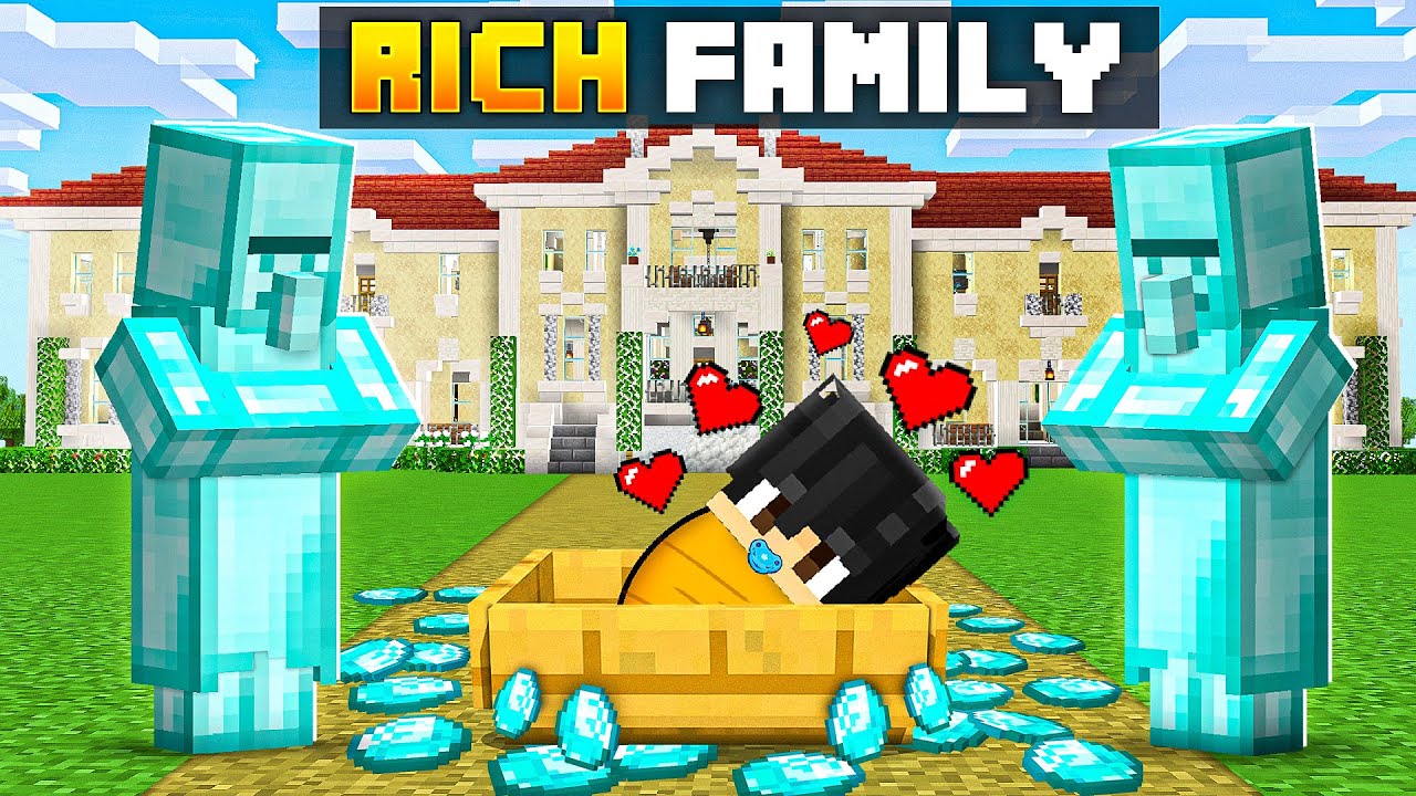 I Got ADOPTED by RICH FAMILY in Minecraft...