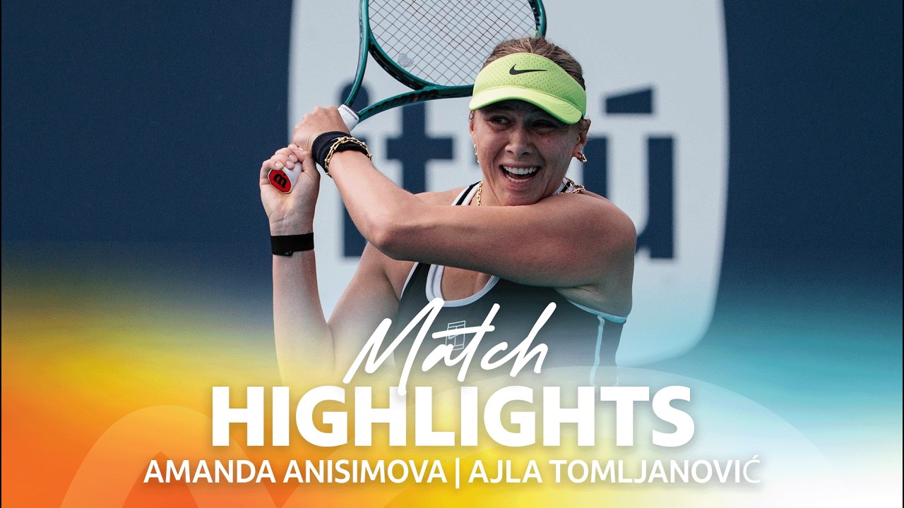 Amanda Anisimova SURVIVES against Ajla Tomljanović in the second round | 2026 Miami Open