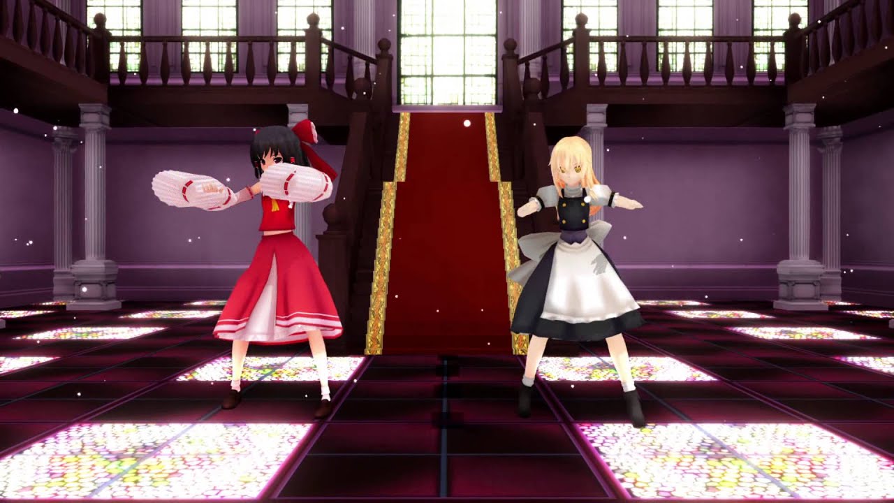 【東方MMD】霊夢と魔理沙でおこちゃま戦争