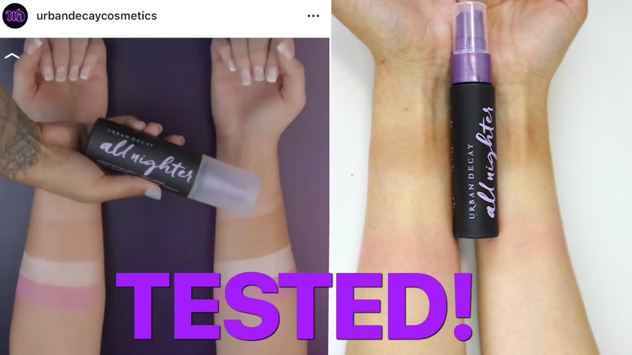 Urban Decay All Nighter Setting Spray - Is it as good as they claim? | TESTING BEAUTY MYTHS & HACKS