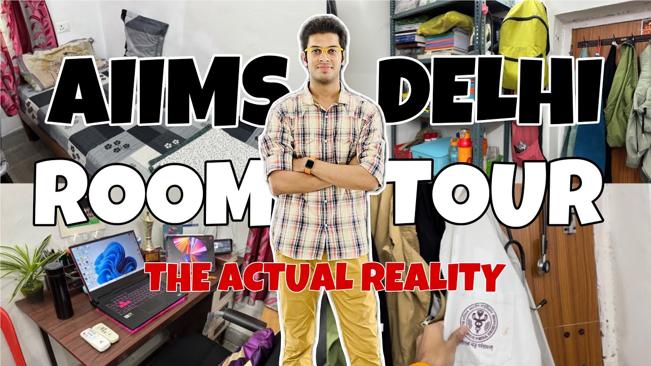 AIIMS Delhi❤️ Room Tour🔥 | Reality of Hostel Room at AIIMS🤯 #aiims #aiimsdelhi #roomtour #neet #mbbs