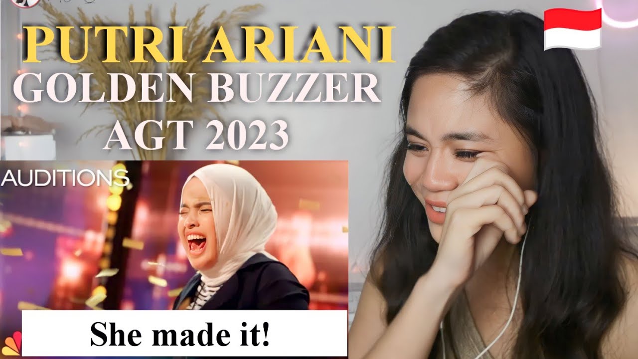 Putri Ariani receives the GOLDEN BUZZER from Simon Cowell | AGT 2023 I FILIPINA REAKSI