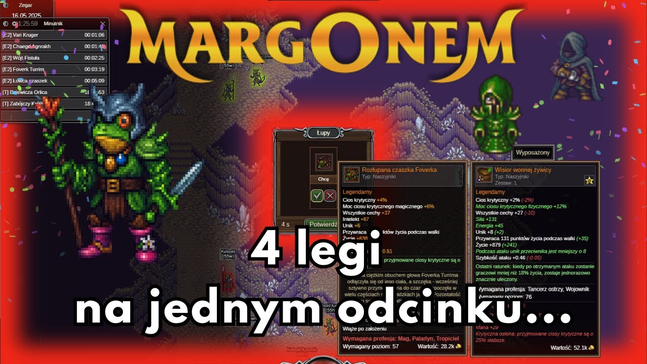 4 LEGENDY NA JEDNYM ODCINKU! | Margonem mix herosów i wycinki z LIVE!