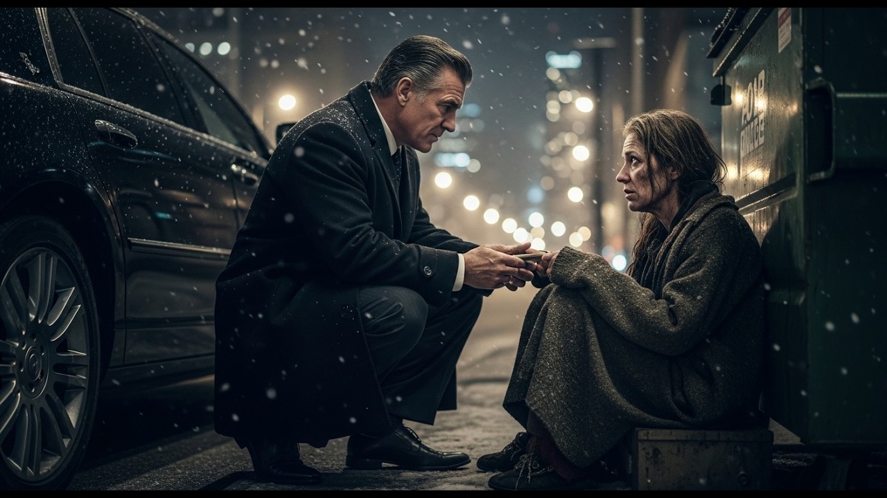 The Mafia Boss orders an ugly, dirty homeless woman a bath — the before and after paralyze city.