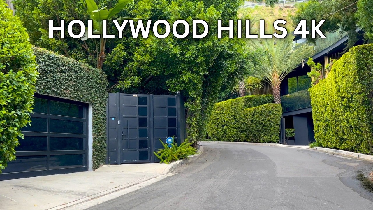 Driving the SECRET Streets of the HOLLYWOOD HILLS - 4K 60fps