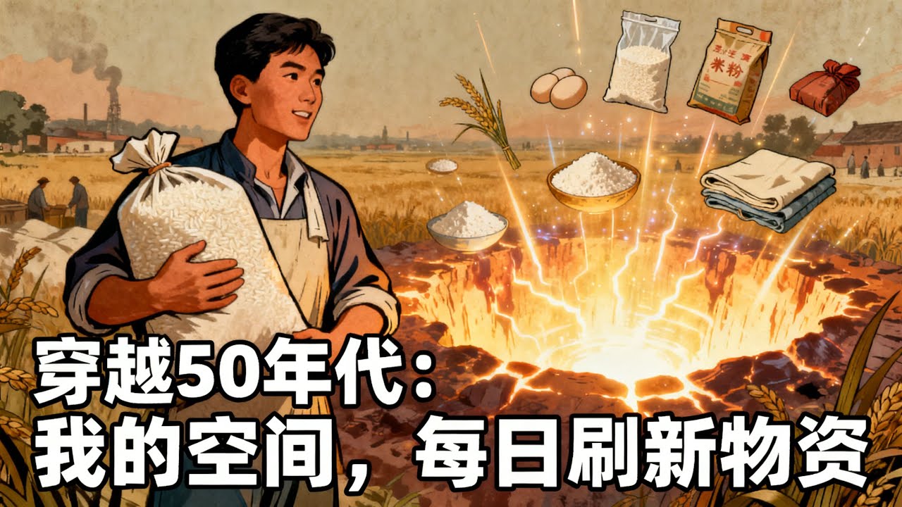 《穿越50年代：我的空間，每日刷新物資》前世救人反成廢人，重生後竟帶無限物資空間，從一斤大米開始，在饑荒年代帶全家逆襲成四九城首富！#小說#年代文#種田#小說推薦#漫畫#漫畫解說#故事#有聲小說