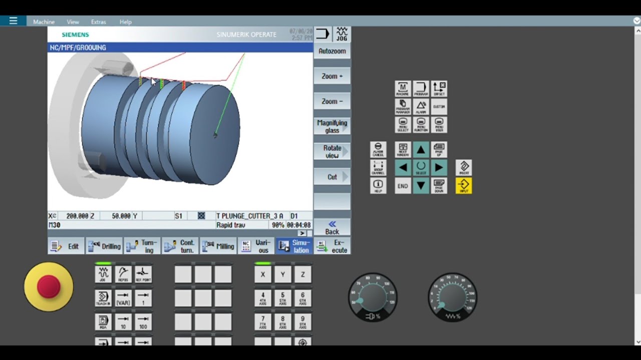How to make Grooving in Siemens cnc controller- GROOVING IN SINUMERIK 828D & 840 DSL Controller