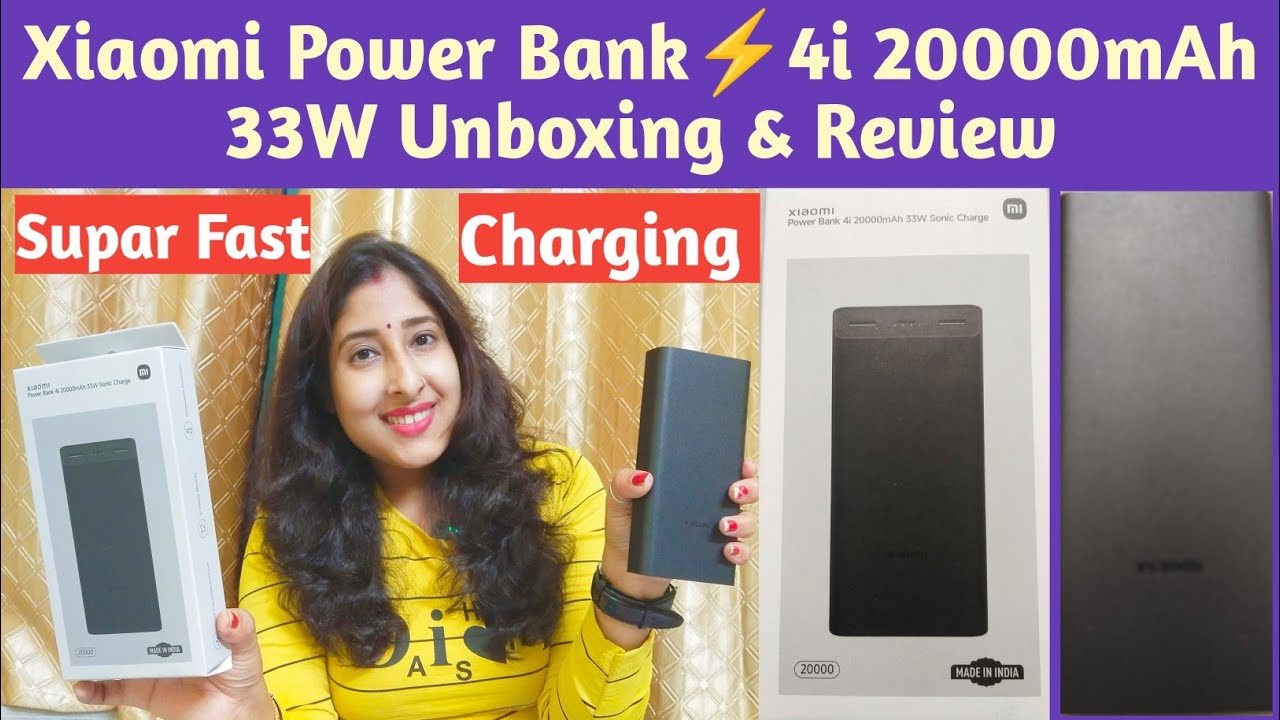Xiaomi Power Bank⚡4i 20000mAh 33W Unboxing & Review/Power Bank 4i 20000 mAh 33W Sonic Charge 🔌Review