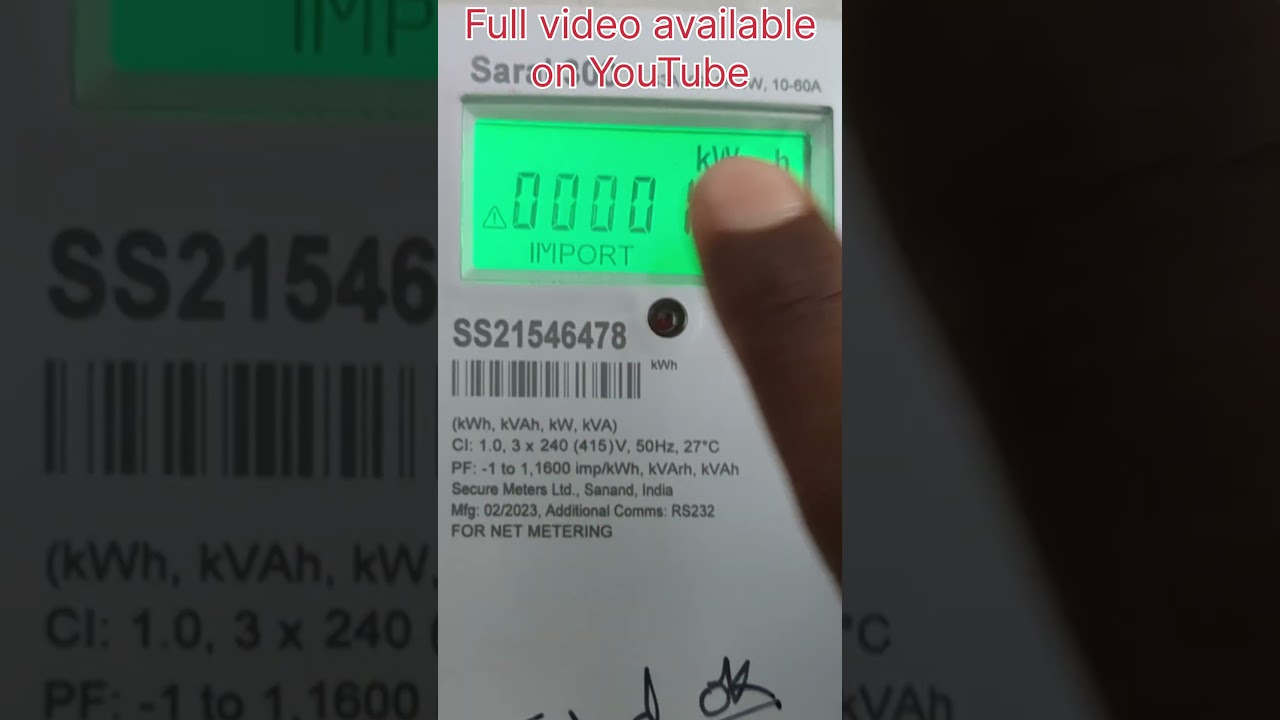 What is Import Kwh in Net meter &bull; Net meter main Import kwh kya hota hai?#netmetering #ongrid #solar