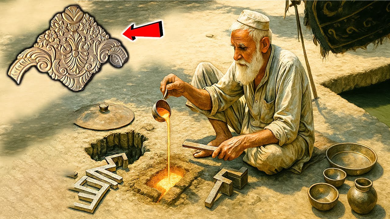 Process of Making Molten Glass Transform Into a Stunning Aluminum Decorative Replica By Old Man