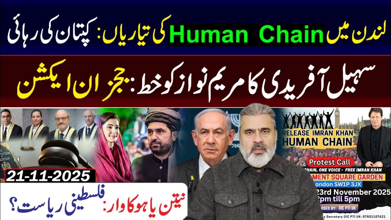Human Chain in London: Release Imran Khan Movement || Imran Riaz Khan VLOG