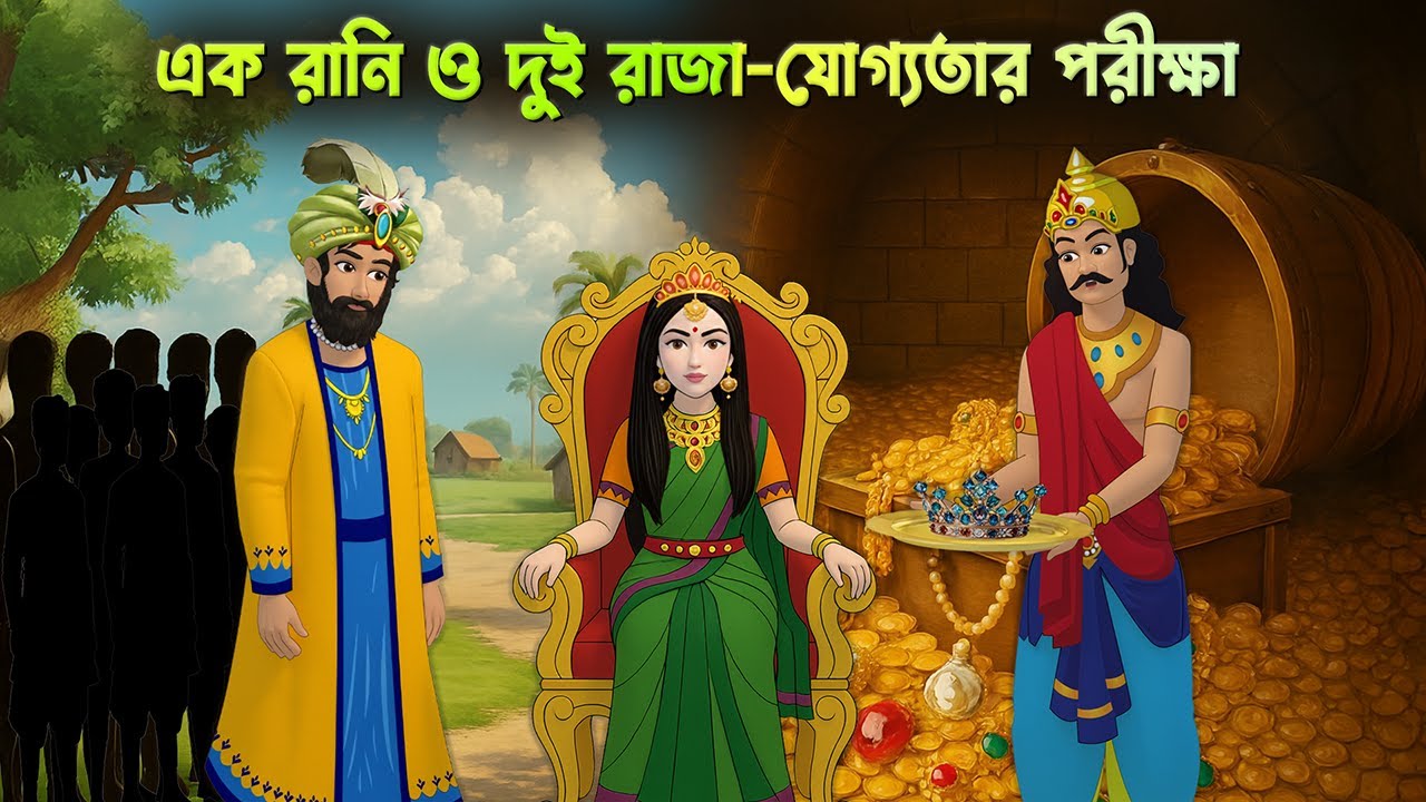 এক রানি ও দুই রাজা-যোগ্যতার পরীক্ষা | Bengali Royal Tale | Bangla Drama Story | Dhadha Point Cartoon