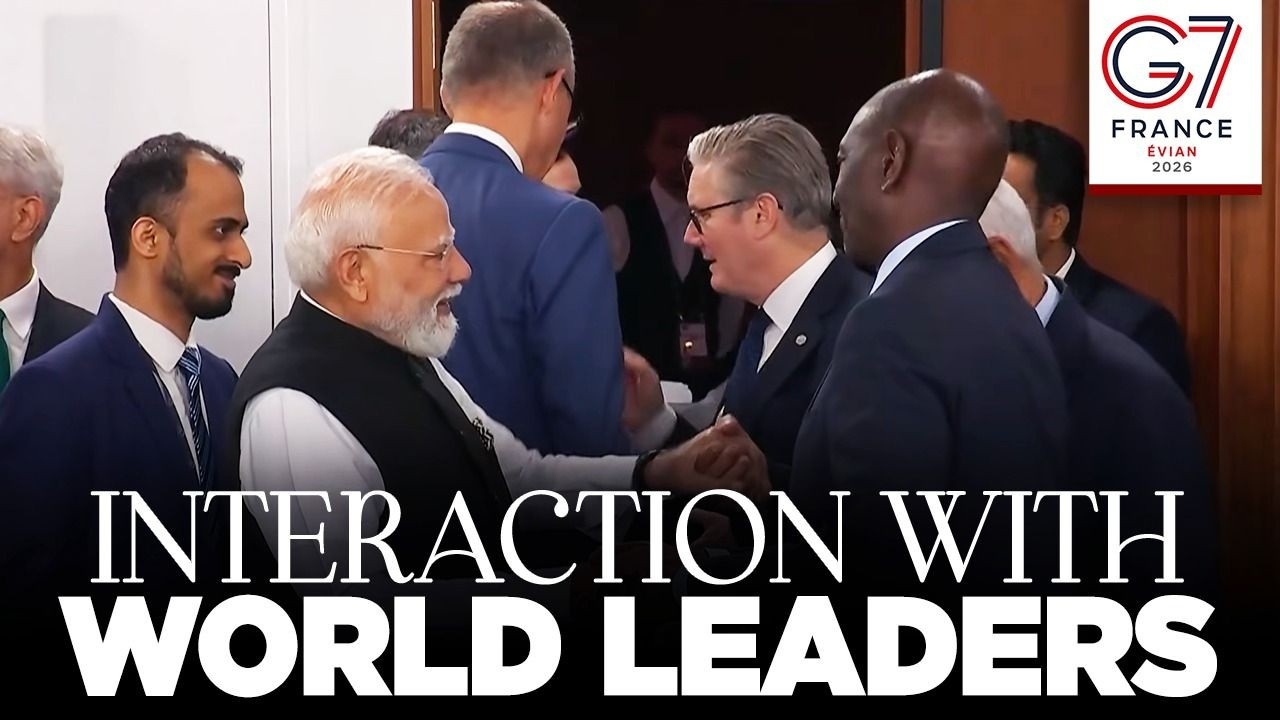 PM Modi interacts with World Leaders at G7 Summit in Evian