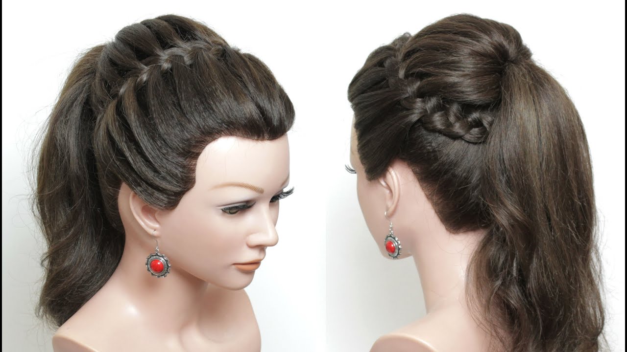Easy Braided Hairstyle. Party hairstyle. Hairstyles For Girls With Medium & Long Hair.