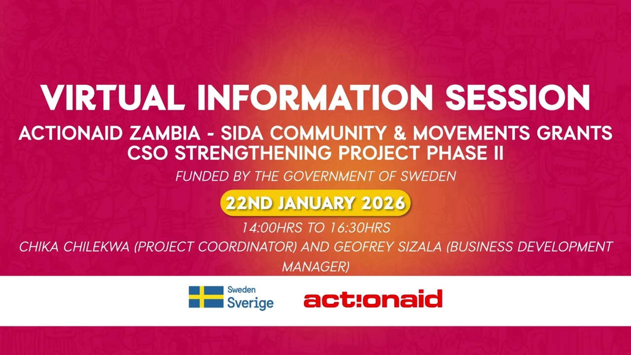 Actionaid Zambia 2026 SIDA Grants Information Session