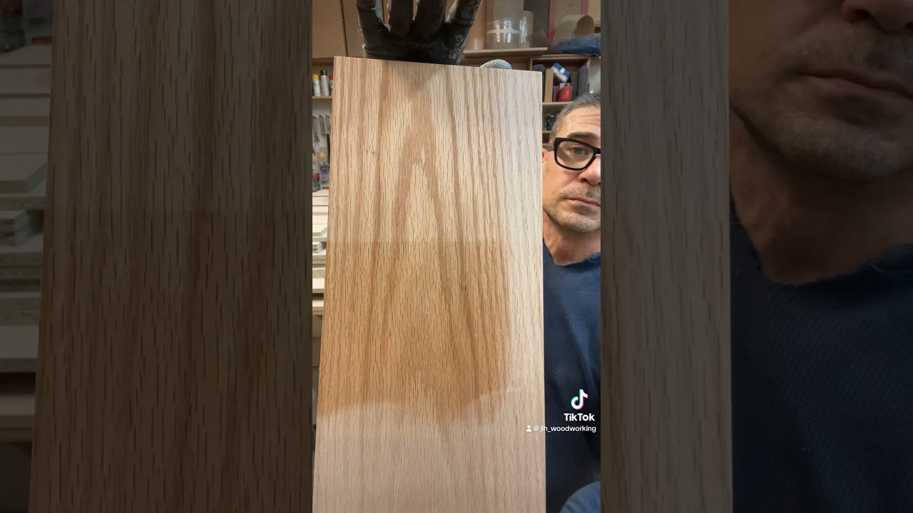 Red oak lacquered. Dead flat vs Matte finish #lacquer #diy #carpenter #woodworking #wood #oakwood