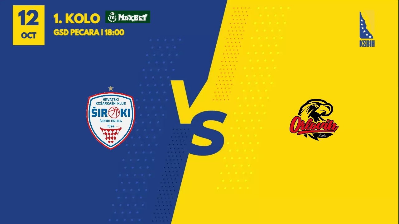 HKK Široki TT Kabeli vs KK Orlovik  | 1. kolo | MAXBET LIGA | KSBIH | 2025/2026