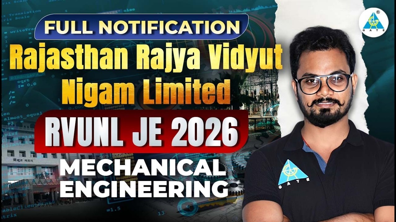🎉RVUNL JE 2026 | MECHANICAL ENGINEERING | by Abhishek sir