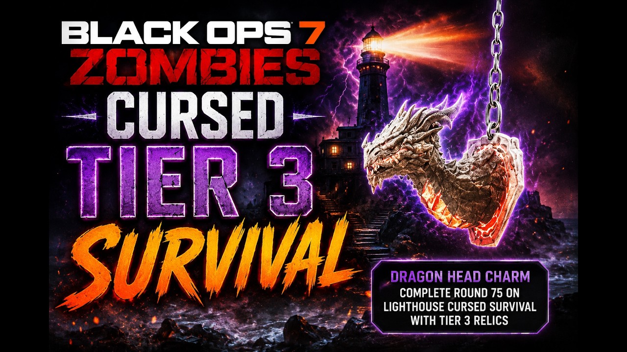 BLACK OPS 7 ZOMBIES: Tier 3 Cursed Survival  | Round 75 EASY Strategy (Dragon Head Charm Unlock)