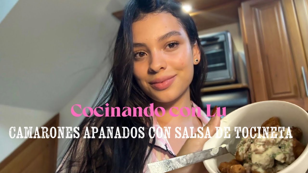 Receta de camarones apanados con salsa de tocineta 