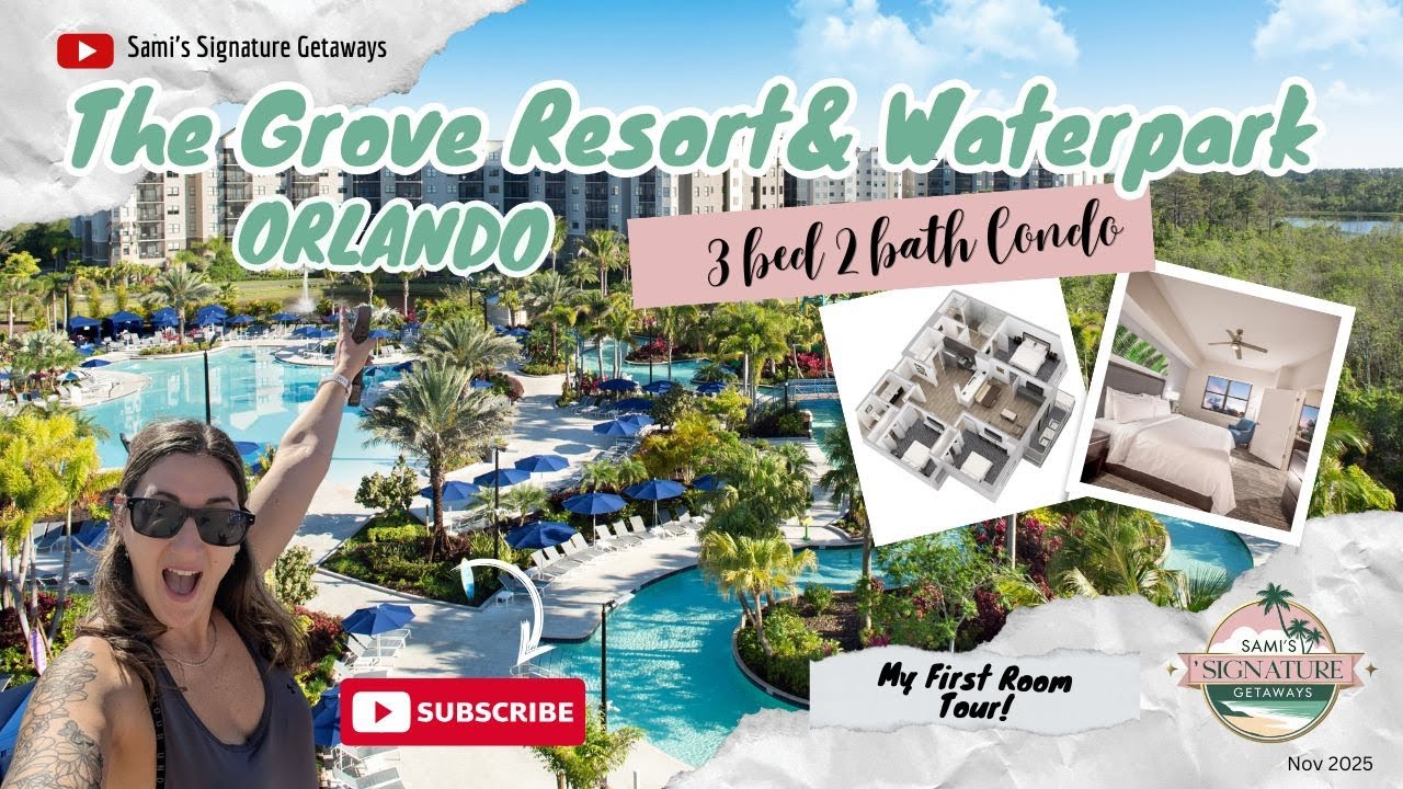 The Grove Resort & Waterpark Orlando | 3 Bed 2 Bath Condo Room Tour (Family Stay)