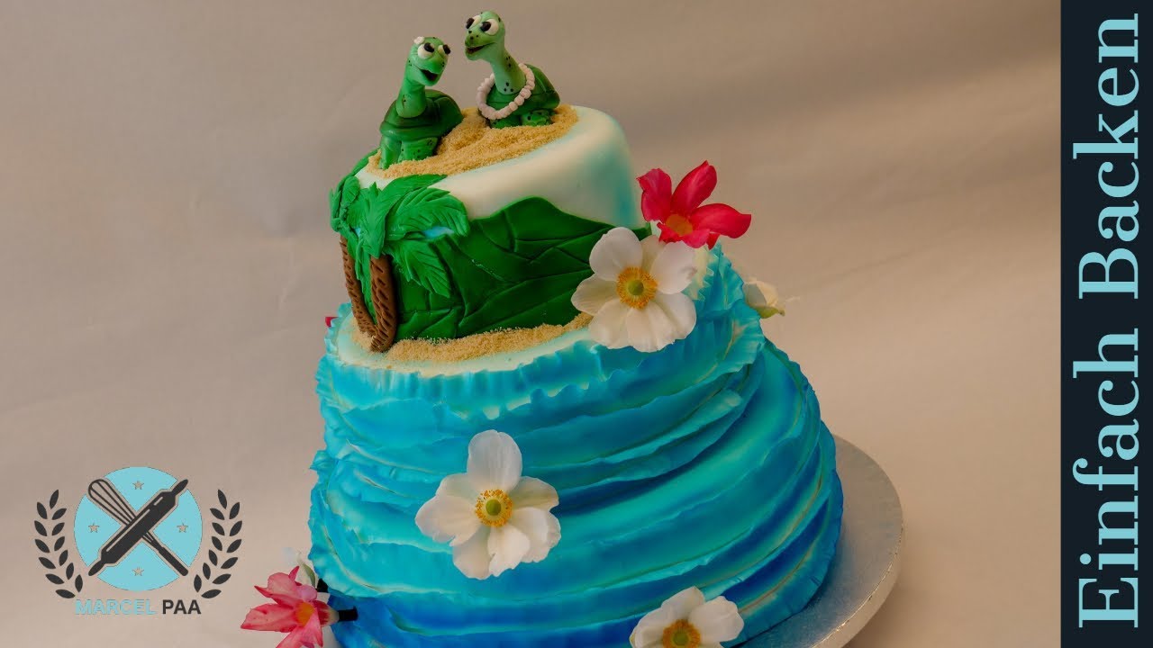3-stöckige Hawaii Hochzeitstorte