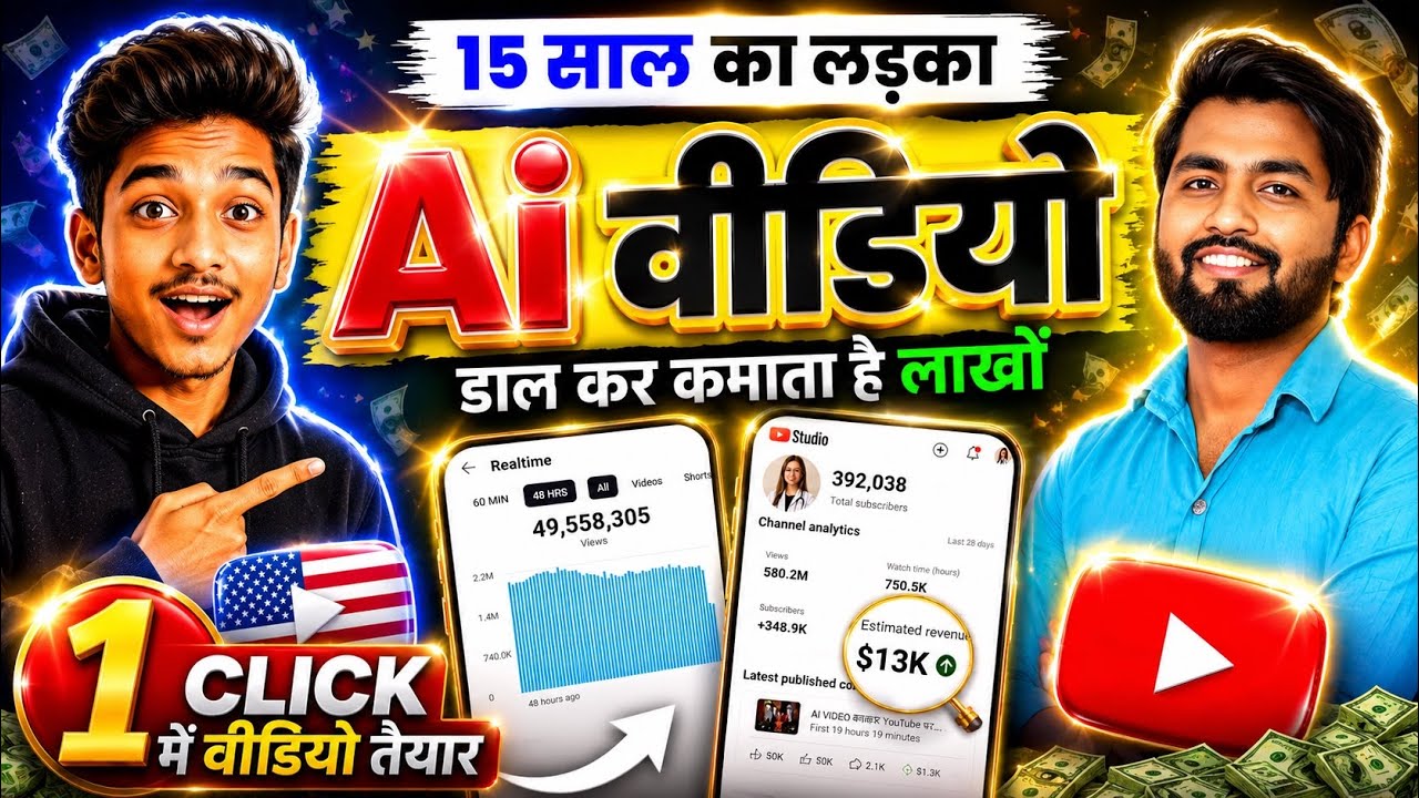 👉Ai Video का New Channel बनाकर Grow करना है तो ये Trick लगाओ | Ai Video Kaise Banaye | ai video usa