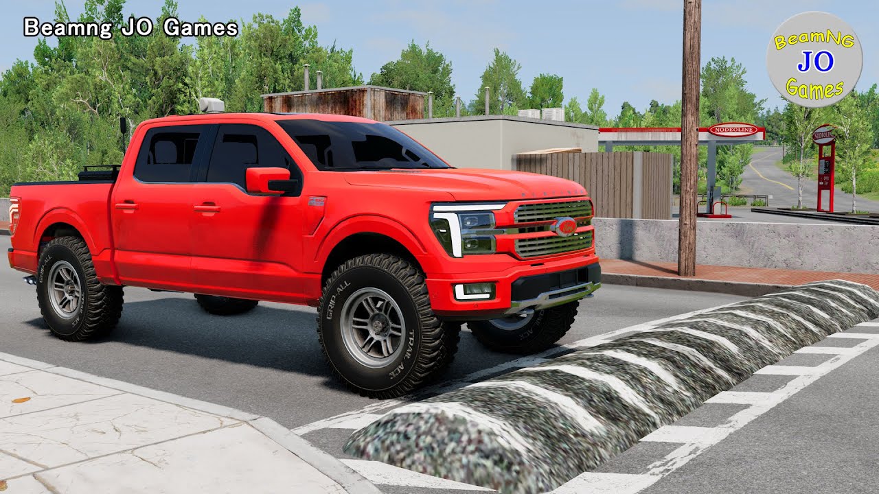 Cars vs Massive Speed Bumps # 520 – BeamNG JO Games