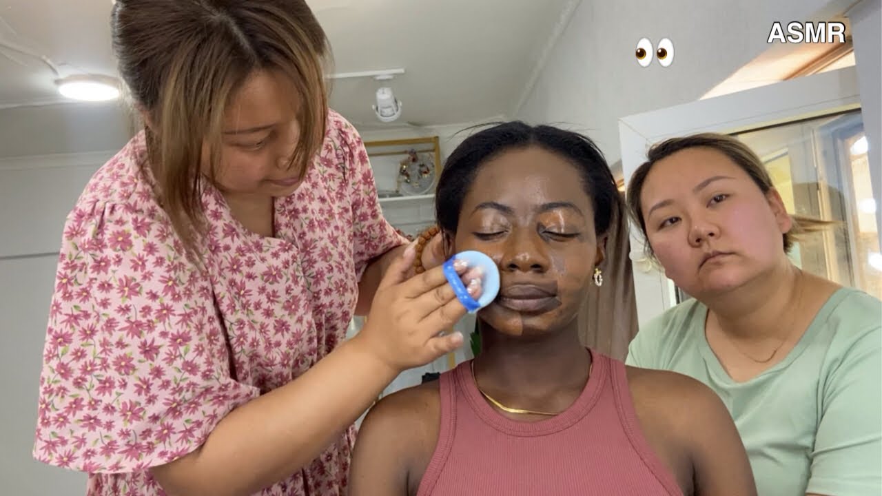 ASMR THIS CHINESE WOMAN KEPT STARING AT ME ALL THROUGH😳 | BLACK GIRL DOES MAKEUP IN CHINA🇨🇳