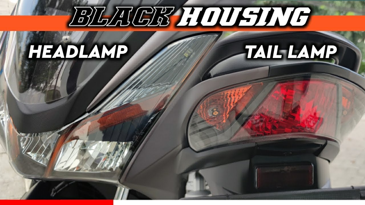 BLACK HOUSING HEADLAMP DAN TAIL LAMP YAMAHA LEXI || MODIFIKASI YAMAHA LEXI | YAN KATA