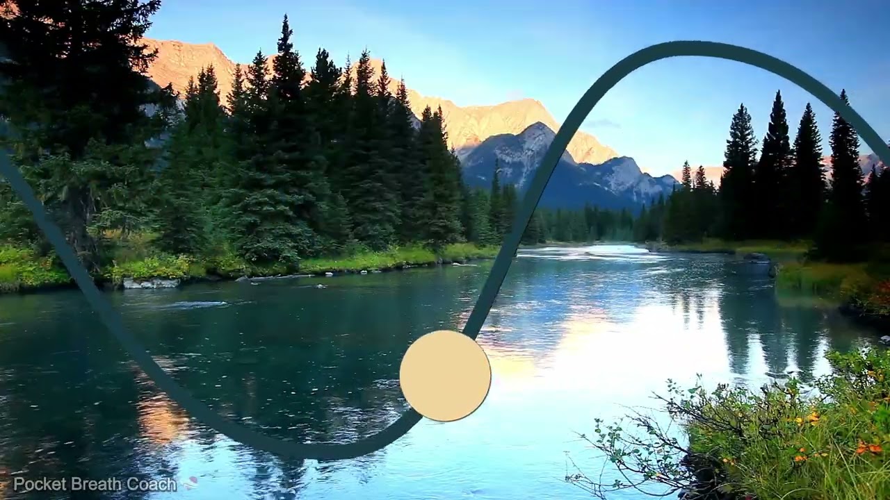 Calming 40/60 Breathing Method: 4.8 sec inhale, 7.2 exhale (5 breaths per minute)
