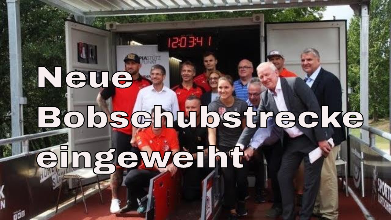 Neue Bobschubstrecke eingeweiht