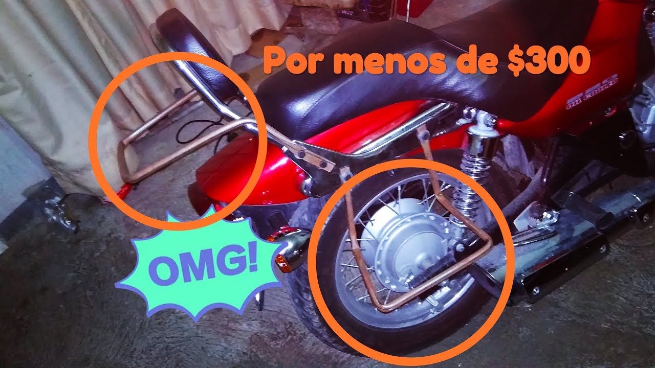 Parrilla y bases para alforjas de moto casera 1