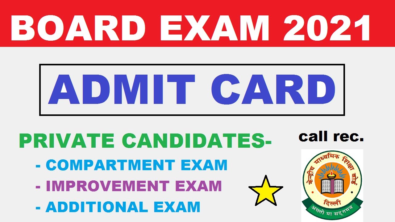 Cbse Admit Card 2021 | cbse admit card 2021 private candidate