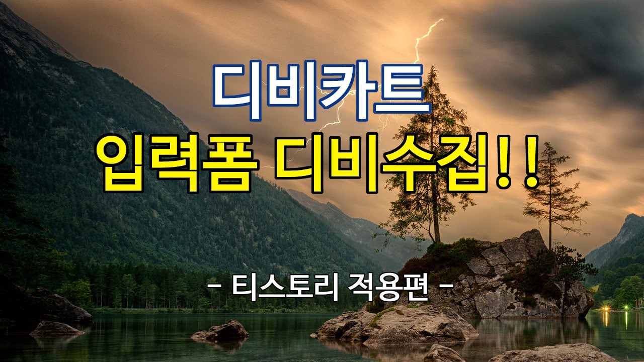 [디비카트 입력폼] 티스토리 적용편