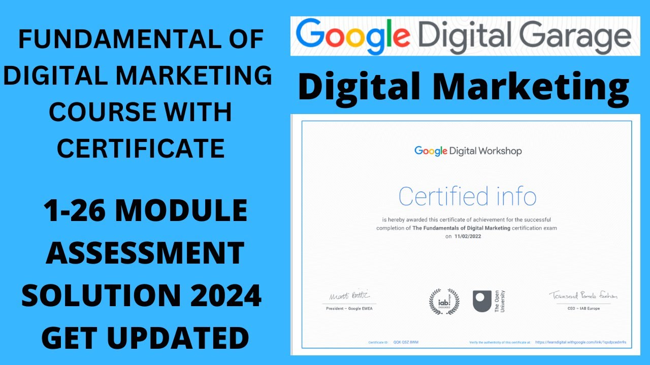 Google Digital Garage 1-26 Module Answer With Assessment 2024 | Lesson 1-26 Module with Assessment