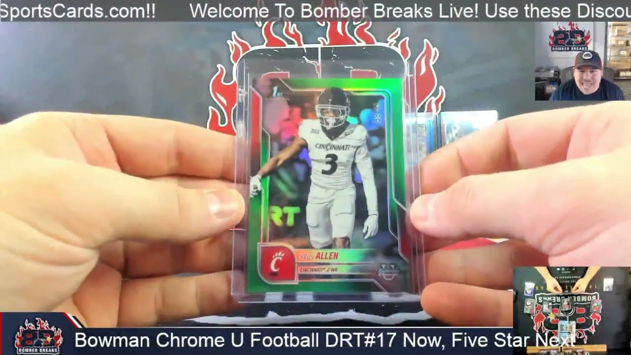 2025 Bowman Chrome University Football Double Random Team #17 4 Hobby Box Break 1 26 26