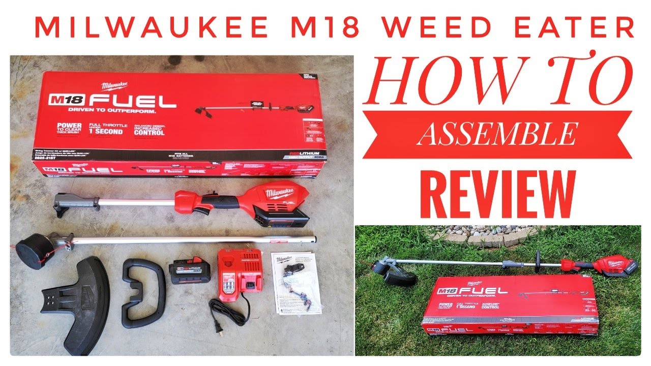HOW TO ASSEMBLE Milwaukee 2825 M18 Cordless String Grass Trimmer Weed Eater Review